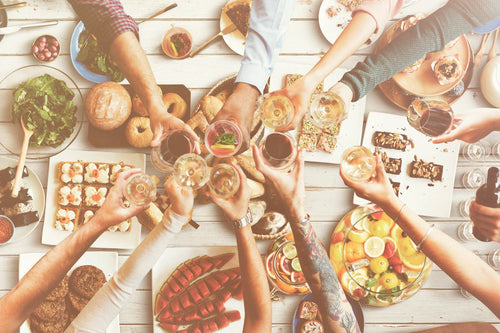 eating out with friends