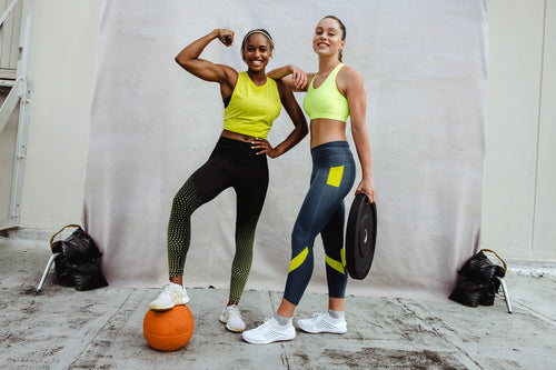 two women working out