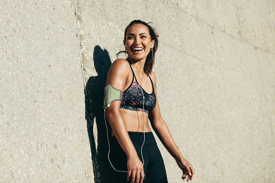 girl smiling after work out