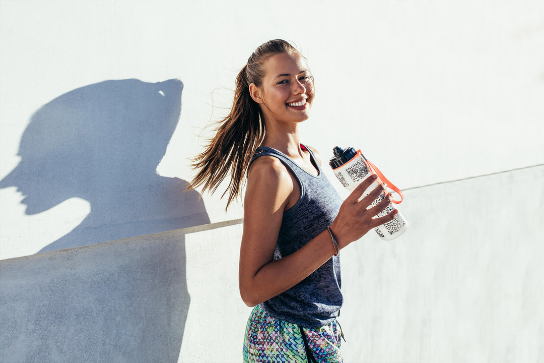 girl with a bottle of water