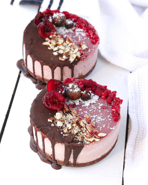 Choc Cherry Goji Cheesecakes