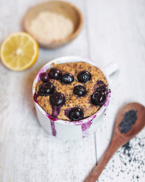 Lemon, Blueberry & Poppyseed Mug Cake