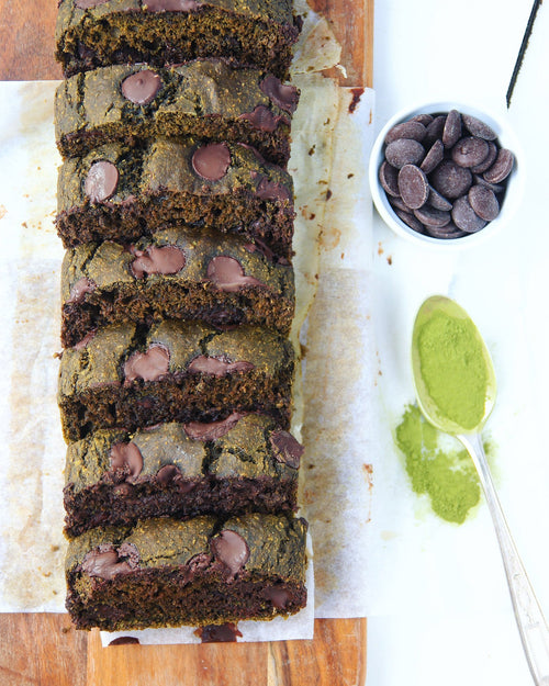 Matcha Choc Chip Loaf