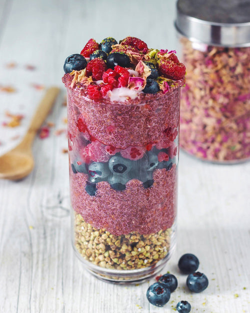 Raspberry BCAA+ Chia Pudding