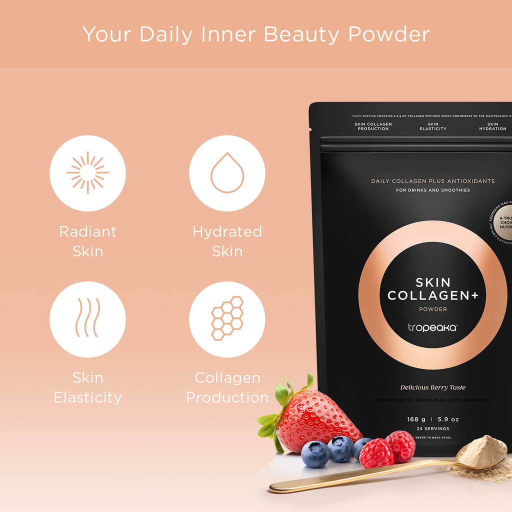 SKIN COLLAGEN+ | GLOWING SKIN, HYDRATION & ELASTICITY | TROPEAKA | Tropeaka