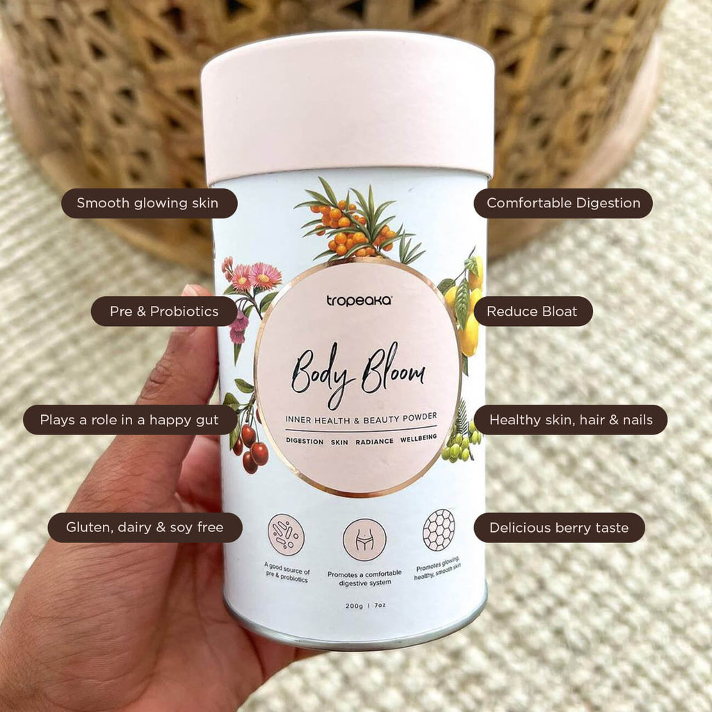 Bloom Bloading Body Bloom - Gut & Skin Health Powder | Supports Glowing Skin ...